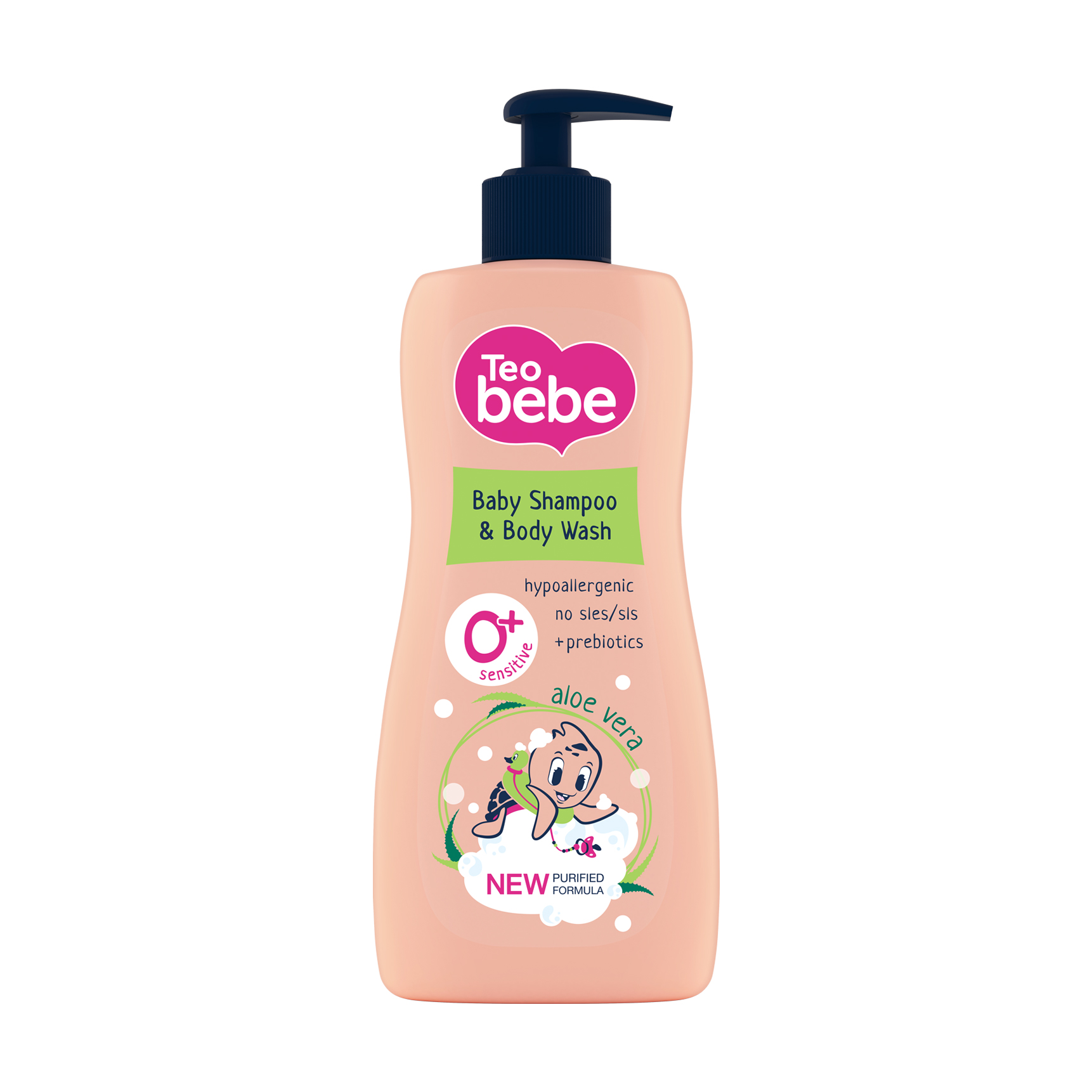 Дитячий шампунь-гель для душу Teo Bebe  Аloe, 400 мл